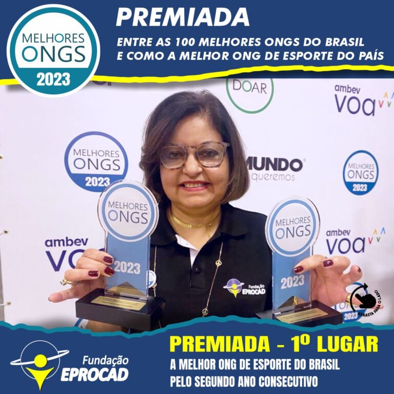 Fundação EPROCAD é eleita a Melhor ONG de Esporte do Brasil pelo segundo ano consecutivo.